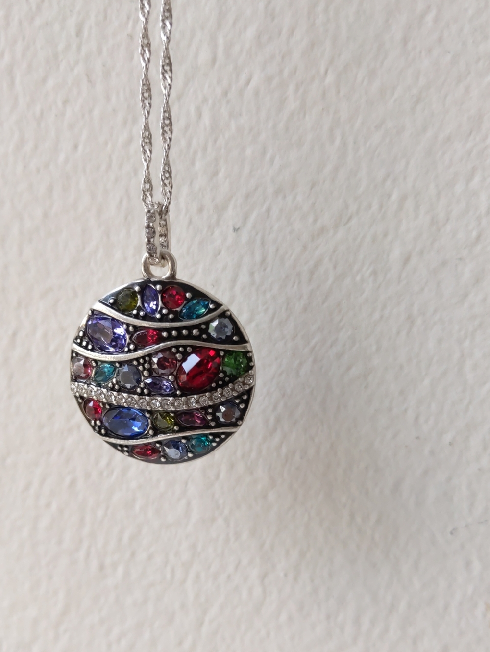 Brighton Trust Your Journey Multi Color Crystal Earrings And Necklace - Picture 2 of 7